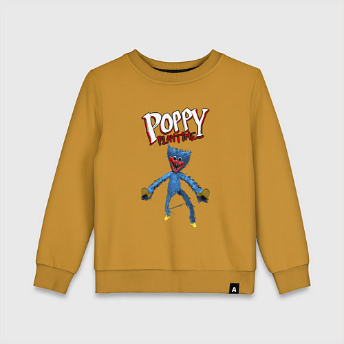 Детский свитшот Poppy Playtime: Monster Huggy / Горчичный – фото 1