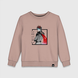 Свитшот хлопковый детский Тарталья в квадрате, цвет: пыльно-розовый