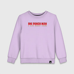 Свитшот хлопковый детский One Punch Man a hero nobody knows, цвет: лаванда