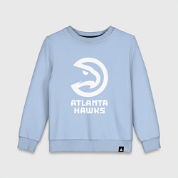 Свитшот хлопковый детский Атланта Хокс, Atlanta Hawks, цвет: мягкое небо