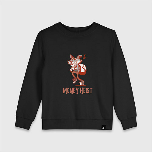 Детский свитшот Money Heist Wolf / Черный – фото 1
