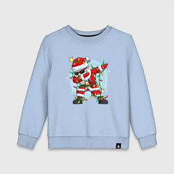 Свитшот хлопковый детский DAB SANTA CLAUS В ГЕРЛЯНДЕ, цвет: мягкое небо