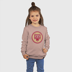 Свитшот хлопковый детский Тигр - символ нового года, цвет: пыльно-розовый — фото 2