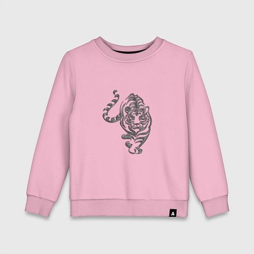 Детский свитшот Символ года тигр / Светло-розовый – фото 1