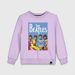 Свитшот хлопковый детский The Beatles - world legend!, цвет: лаванда