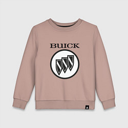 Свитшот хлопковый детский Buick Black and White Logo, цвет: пыльно-розовый