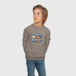 Свитшот хлопковый детский Midland Rockhounds - baseball team, цвет: утренний латте — фото 2