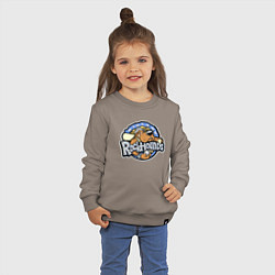 Свитшот хлопковый детский Midland Rockhounds - baseball team, цвет: утренний латте — фото 2