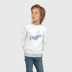 Свитшот хлопковый детский Los Angeles Dodgers baseball, цвет: белый — фото 2