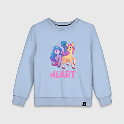 Свитшот хлопковый детский My Little Pony Follow your heart, цвет: мягкое небо