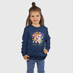 Свитшот хлопковый детский Magic Pony Friends, цвет: тёмно-синий — фото 2