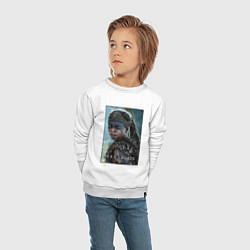 Свитшот хлопковый детский Hellblade Хеллблейд, цвет: белый — фото 2