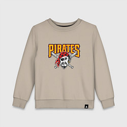 Свитшот хлопковый детский Pittsburgh Pirates - baseball team, цвет: миндальный