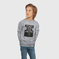 Свитшот хлопковый детский Zeffirelli, цвет: меланж — фото 2