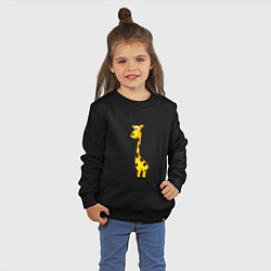 Свитшот хлопковый детский Веселый жирафик, цвет: черный — фото 2