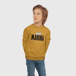 Свитшот хлопковый детский Unreal Marina, цвет: горчичный — фото 2