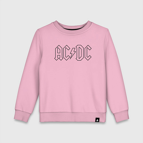 Детский свитшот ACDC Logo Молния / Светло-розовый – фото 1