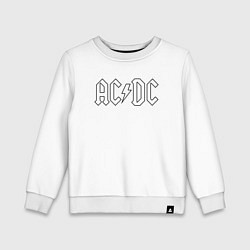 Свитшот хлопковый детский ACDC Logo Молния, цвет: белый