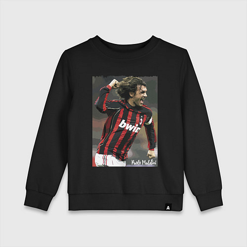 Детский свитшот Paolo Cesare Maldini - Milan / Черный – фото 1