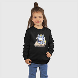 Свитшот хлопковый детский The Magical Cat Yuumi, цвет: черный — фото 2
