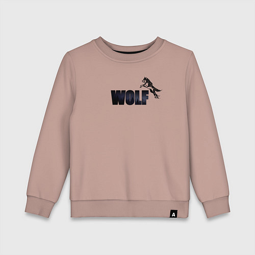 Детский свитшот Wolf brand / Пыльно-розовый – фото 1