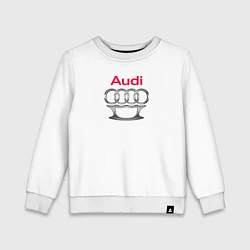 Свитшот хлопковый детский Audi костет, цвет: белый