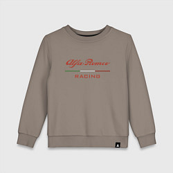 Свитшот хлопковый детский Alfa Romeo racing - logo, цвет: утренний латте