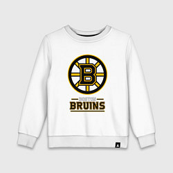 Свитшот хлопковый детский Boston Bruins , Бостон Брюинз, цвет: белый