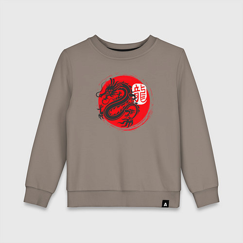 Детский свитшот Ниндзя дракон Япония / Утренний латте – фото 1