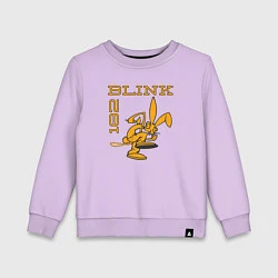 Свитшот хлопковый детский Blink 182 Yellow Rabbit, цвет: лаванда