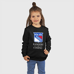 Свитшот хлопковый детский Rangers are coming, Нью Йорк Рейнджерс, New York R, цвет: черный — фото 2