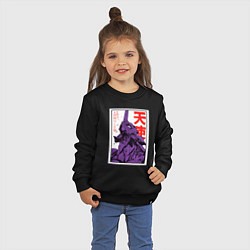 Свитшот хлопковый детский Евангелион ltd 0001, цвет: черный — фото 2