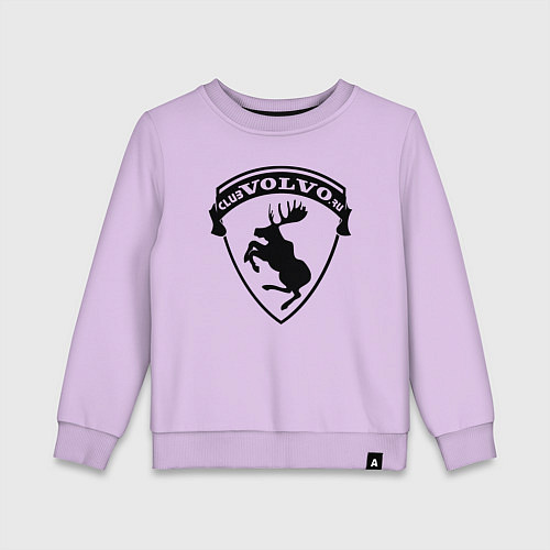 Детский свитшот VOLVO логотип чёрный / Лаванда – фото 1
