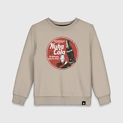 Свитшот хлопковый детский Nuka Cola Ice Cold Retro, цвет: миндальный