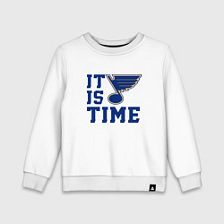 Свитшот хлопковый детский It is St Louis Blues time Сент Луис Блюз, цвет: белый