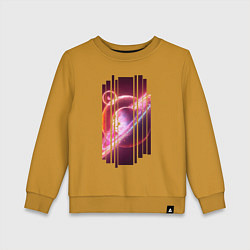 Свитшот хлопковый детский Моя Вселенная Космическое настроение, цвет: горчичный