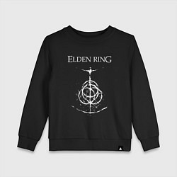 Свитшот хлопковый детский Elden ring лого, цвет: черный