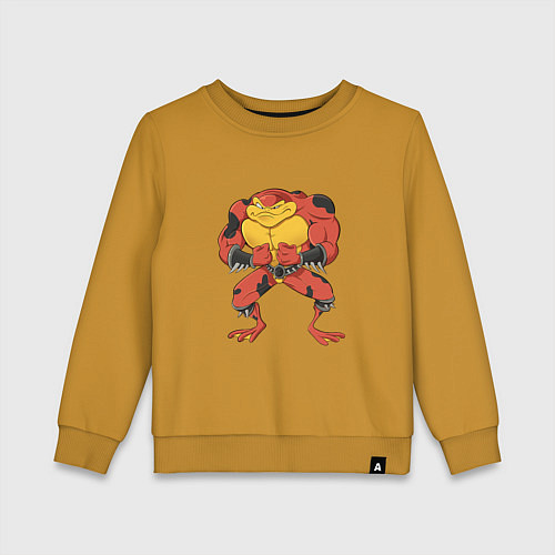 Детский свитшот Pimple here / Горчичный – фото 1