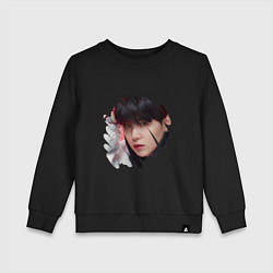 Свитшот хлопковый детский Agust D SUGA BTS, цвет: черный