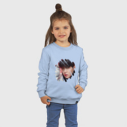 Свитшот хлопковый детский Agust D SUGA BTS, цвет: мягкое небо — фото 2