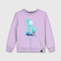 Свитшот хлопковый детский Клауд Страйф, цвет: лаванда