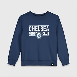 Свитшот хлопковый детский Chelsea Football Club Челси, цвет: тёмно-синий