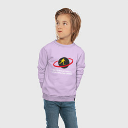Свитшот хлопковый детский Биатлон Лого, цвет: лаванда — фото 2