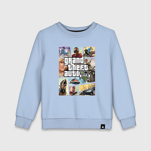 Детский свитшот GTA V Logos / Мягкое небо – фото 1