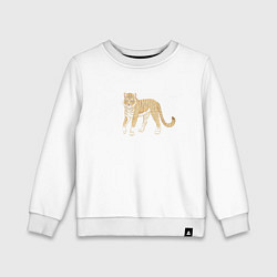 Свитшот хлопковый детский Тигр, символ 2022, цвет: белый