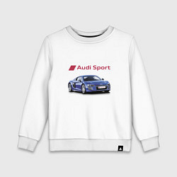 Свитшот хлопковый детский Audi sport Racing, цвет: белый