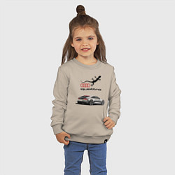 Свитшот хлопковый детский Audi quattro Lizard, цвет: миндальный — фото 2