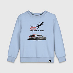 Свитшот хлопковый детский Audi quattro Lizard, цвет: мягкое небо