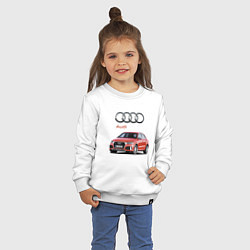 Свитшот хлопковый детский Audi Germany Prestige, цвет: белый — фото 2