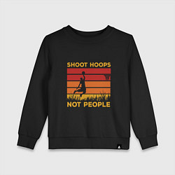 Свитшот хлопковый детский Shoot hoops, цвет: черный